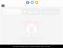 Tablet Screenshot of growingupbaseball.com
